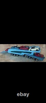 SSS International Auto Transport Metal Toy Japan Vintage Car Carrier with 7 Cars