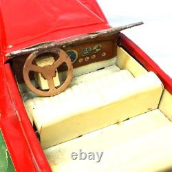 SSS Tin Toy Old Timer Convertible Red Car S-1215 Japan Vintage Shiono Shoten JPN