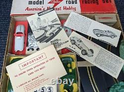 STROMBECKER 1/32nd Scale SLOT CAR RACE SET In BOX-Vintage Toy 1959