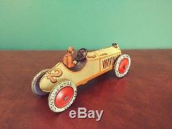 Scarce 1920's Distler JDN Tin Penny Toy Race car Racer