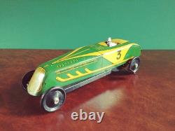 Scarce 1930's ML Martinan Tin Wind-up Bugatti Open-wheel Race Car Tinplate Racer