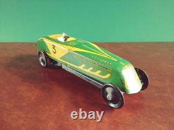 Scarce 1930's ML Martinan Tin Wind-up Bugatti Open-wheel Race Car Tinplate Racer