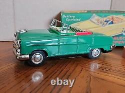 Scarce 1950s TN Nomura Japan Tin Battery Open Car Ford Tinplate New In Box