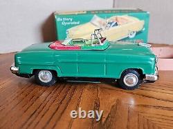 Scarce 1950s TN Nomura Japan Tin Battery Open Car Ford Tinplate New In Box