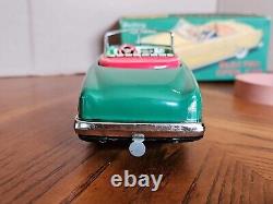 Scarce 1950s TN Nomura Japan Tin Battery Open Car Ford Tinplate New In Box