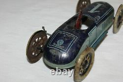 Scarce SG Gunthermann German Tin Wind Up Racing Toy Race Car withDriver Works L@@K