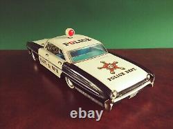 Scarce Yonezawa Japan Tin Friction Oldsmobile Highway Patrol Car Tinplate