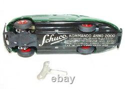 Schuco COMMAND CAR 2000 + WENDE-LIMOUSINE Wind-Up Tin Toy Car & GARAGE Set 2 MIB