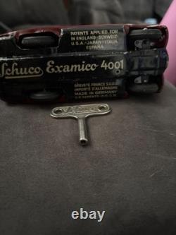 Schuco Examico 4001 Red Working Car US Zone Germany 1950's with Key