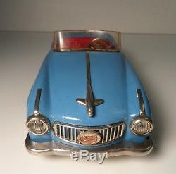 Schuco Light Blue Rollyvox 1080 Tin Wind Up Toy Car Western Germany 8 1/2