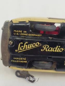 Schuco Radio 4012 Windup Toy Car US Zone 1940's Germany Works