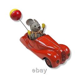 Schuco Sonny 2005 Mouse Tin Windup Red Car with Key Germany BMW 328