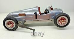 Schuco Studio II Auto Union Race Car No. 1 Wind-Up Tin Toy + Tools Boxed 18-8123
