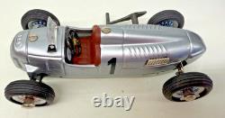 Schuco Studio II Auto Union Race Car No. 1 Wind-Up Tin Toy + Tools Boxed 18-8123