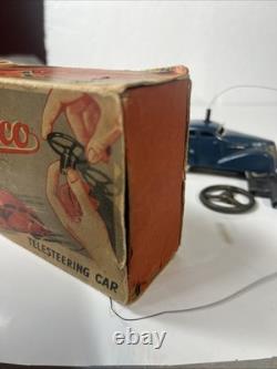 Schuco Telesteering Car 3000 w Box Cones Germany Tin Toy Untested Display