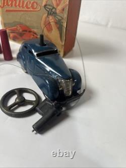 Schuco Telesteering Car 3000 w Box Cones Germany Tin Toy Untested Display