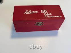 Schuco wind up gold plated 50th anniversary VW toy car with packaging & cert