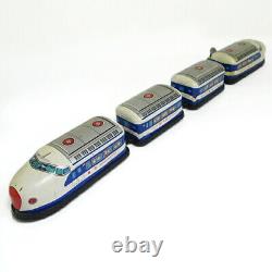 Secondhand Tinplate Mainspring Toys Bullet Train Hikari Cars Tokyo Shin-Osaka