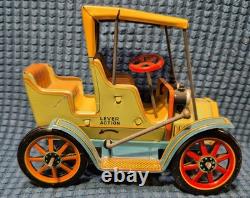 Set of 3 Vintage collectible Tin Lever Action Windup Car Modern Toys