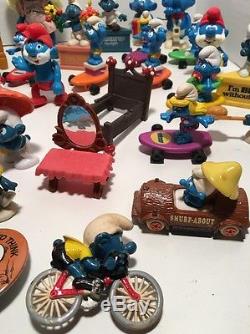 Smurf Vintage Lot Figures Peyo Accessories Schleich Wind Up Cars Rare Toys