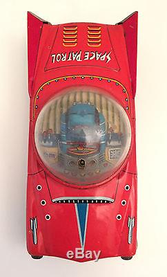 Space tin made in japan toy by YOSHIYA KO Space Patrol car very rare