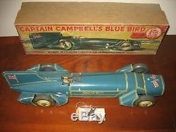 Super Gunthermann Blue Bird Boxed Tinplate LAND SPEED RECORD CAR Germany Tin Toy
