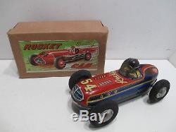 Super Rocket Race Car With Sparking Exhaustexcellent Cond In Original Box Japan