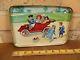 Superb Car Automobile Image Lithographed Tin Toy Tea set Tray C1915