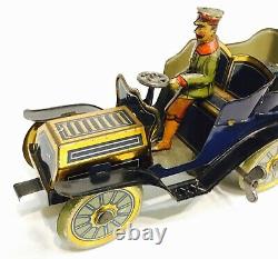 Superb condition all original early tinplate veteran car Germany c 1904