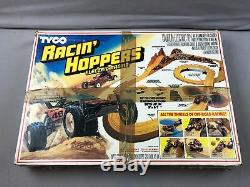 Sweet Vtg Toy Slot Car Set TYCO Racin' Hoppers 2 Cars 2 Controllers In ORIG Box