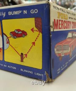 TAIYO Mercury Cougar Ford White VINTAGE TIN TOY CAR