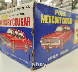 TAIYO Mercury Cougar Ford White VINTAGE TIN TOY CAR
