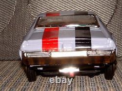 TAIYO VINTAGE, TIN RUSHER FORD MUSTANG MACH1 WINNER CAR With BOX! FULLY WORKING