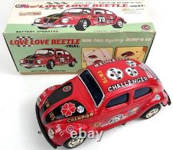 TAIYO VW VOLKSWAGEN BEETLE CAR #25 CHALLENGER 10 TIN Battery Toy Box MINT