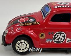 TAIYO VW VOLKSWAGEN BEETLE CAR #25 CHALLENGER 10 TIN Battery Toy Box MINT