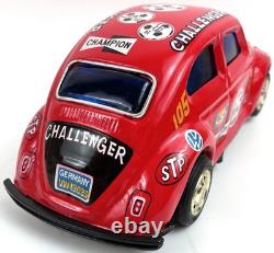 TAIYO VW VOLKSWAGEN BEETLE CAR #25 CHALLENGER 10 TIN Battery Toy Box MINT