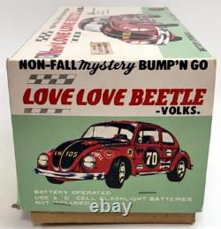 TAIYO VW VOLKSWAGEN BEETLE CAR #25 CHALLENGER 10 TIN Battery Toy Box MINT