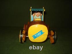 THE FLINTSTONES FRICTION DRIVE LOG CAR BY MARX TOYS 1977 withBOX MINTY RARE