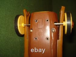 THE FLINTSTONES FRICTION DRIVE LOG CAR BY MARX TOYS 1977 withBOX MINTY RARE