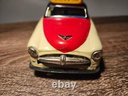 TIN 1950'S OPEL V8 HOTEL NEW YORK & AIRPORT CAR LIMO with ROOF RACK BANDAI JAPAN