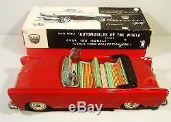 TIN FRICTION 1957 FORD TAUNUS CONVERTIBLE CAR W ORIGINAL BOX BANDAI JAPAN