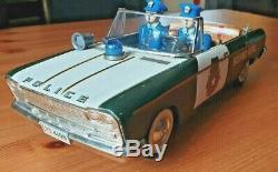 TN Nomura'Police Command Car' tin litho, Datsun Cedric