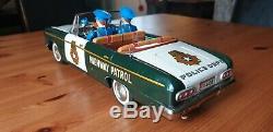 TN Nomura'Police Command Car' tin litho, Datsun Cedric