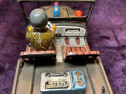 TN Toys Japan Turn O Matic US Army Jeep Original Box Tinplate Vintage