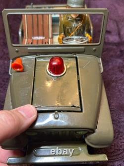 TN Toys Japan Turn O Matic US Army Jeep Original Box Tinplate Vintage