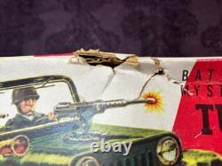 TN Toys Japan Turn O Matic US Army Jeep Original Box Tinplate Vintage