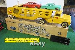 TONKA TOYS NO. 840 CAR CARRIER 1963 FORD WithFALCONS VINTAGE- BOXED & NICE