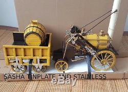 TRAIN STEAM tin toy tinplate car blechmodell auto handmade