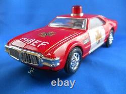 Taiyo Vintage Bump n' Go Fire Chief Car with box Works