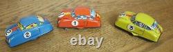 Technofix 302 Grand Prix Tin Wind Up Porsche Race Set withBOX CARS WORKS 1950'S
